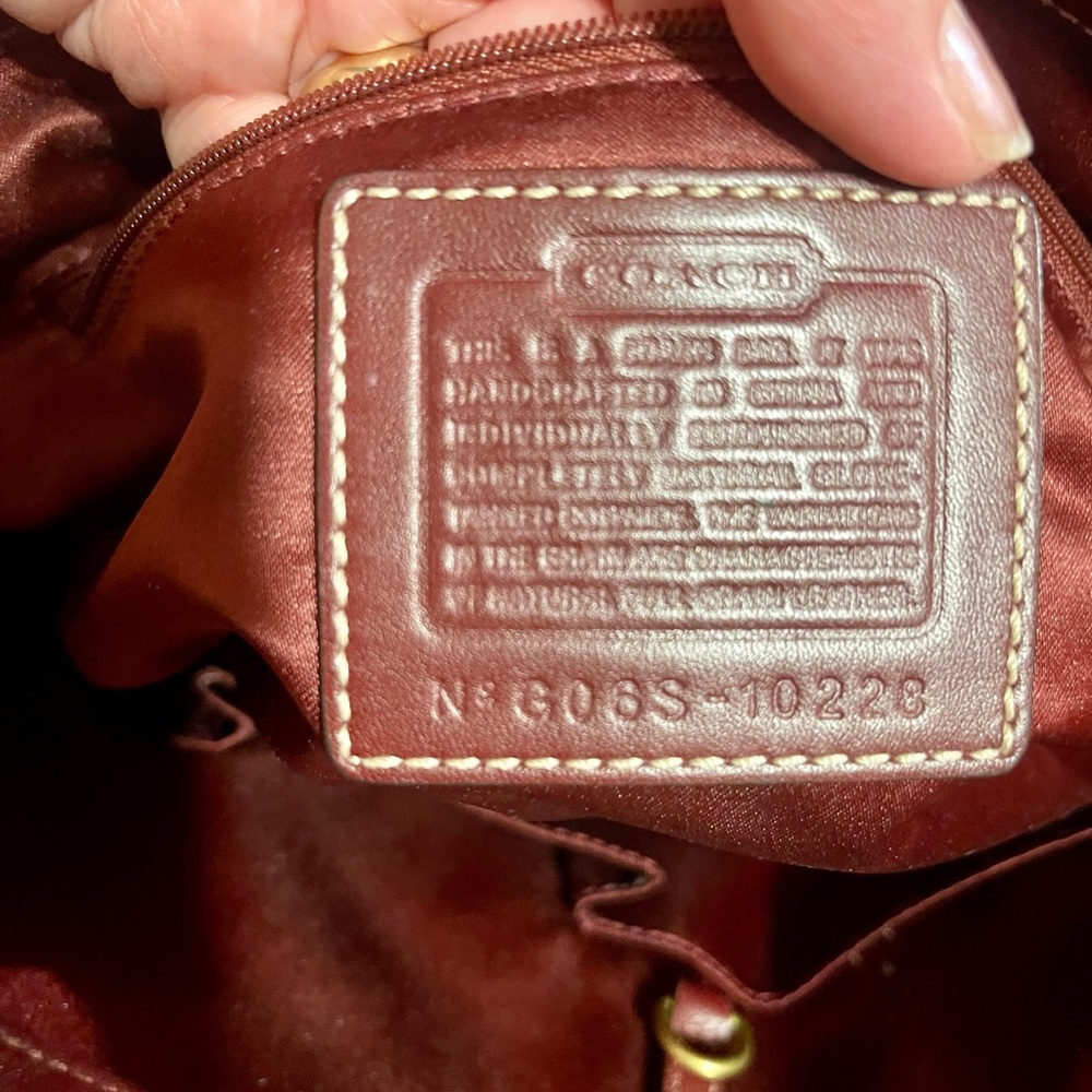 Coach Hampton Tote Bag in Deep Red - Picture 9 of 15